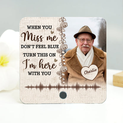 Always With You Custom Photo Voice Message Memorial Keepsake Personalized Music Fridge Magnet