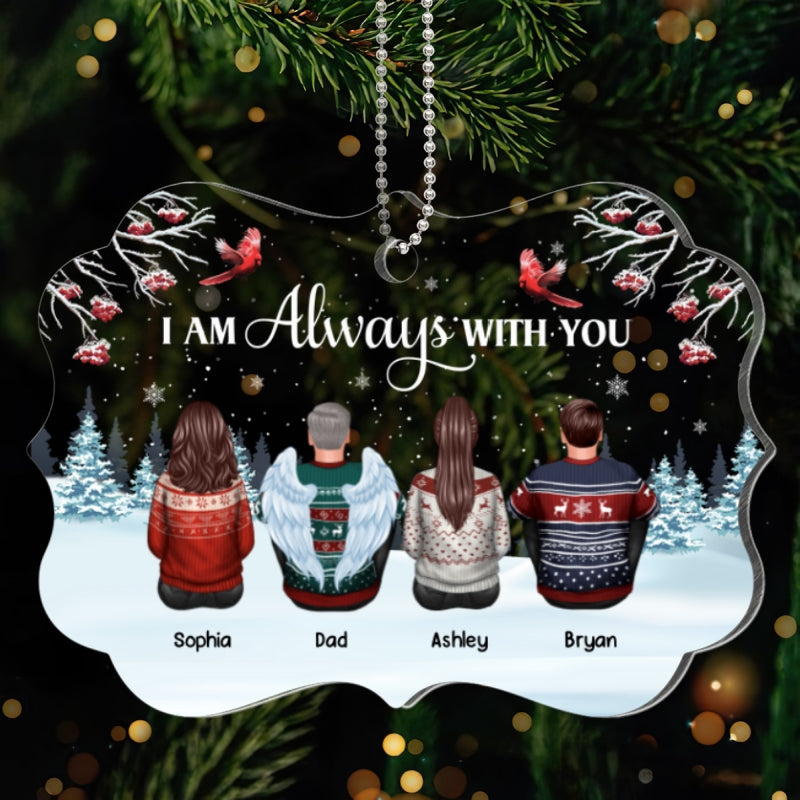 Berry Tree In Snow Family Memorial Remembrance Gift Keepsake Personalized Acrylic Ornament