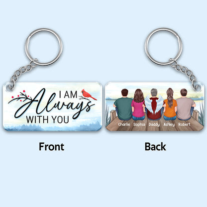 Lake Landscape Always With You Whole Family Memorial Remembrance Gift Personalized Acrylic Keychain