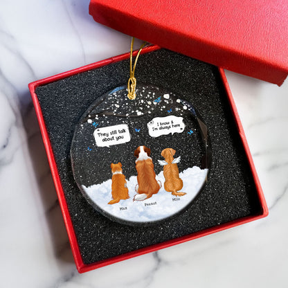 Pet Dog Cat Memorial Keepsake Sympathy Gift Personalized Glass Ornament