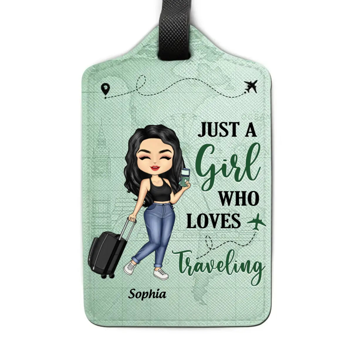 ust A Girl Boy Who Loves Traveling - Gift For Traveling Lovers - Personalized Luggage Tag Luggage Tag The Next Custom Gift