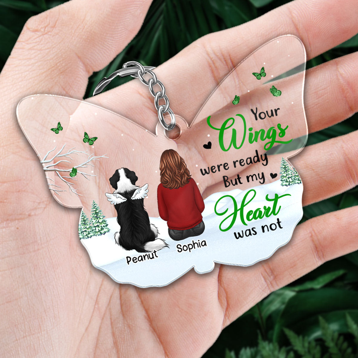 Your Wings Were Ready Dogs Memorial Personalized Acrylic Keychain