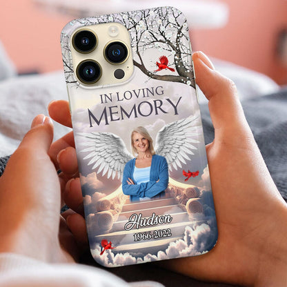 Memorial Upload Photo Wings, In Loving Memory In Heaven Personalized Phone Case LPL15DEC23CT1 Silicone Phone Case HumanCustom - Unique Personalized Gifts Made Just for You 