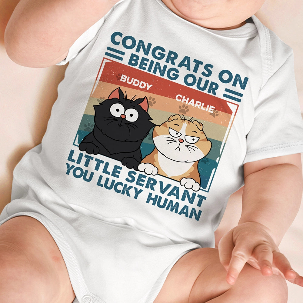 Congrats On Being My Little Servant - Personalized Baby Onesie