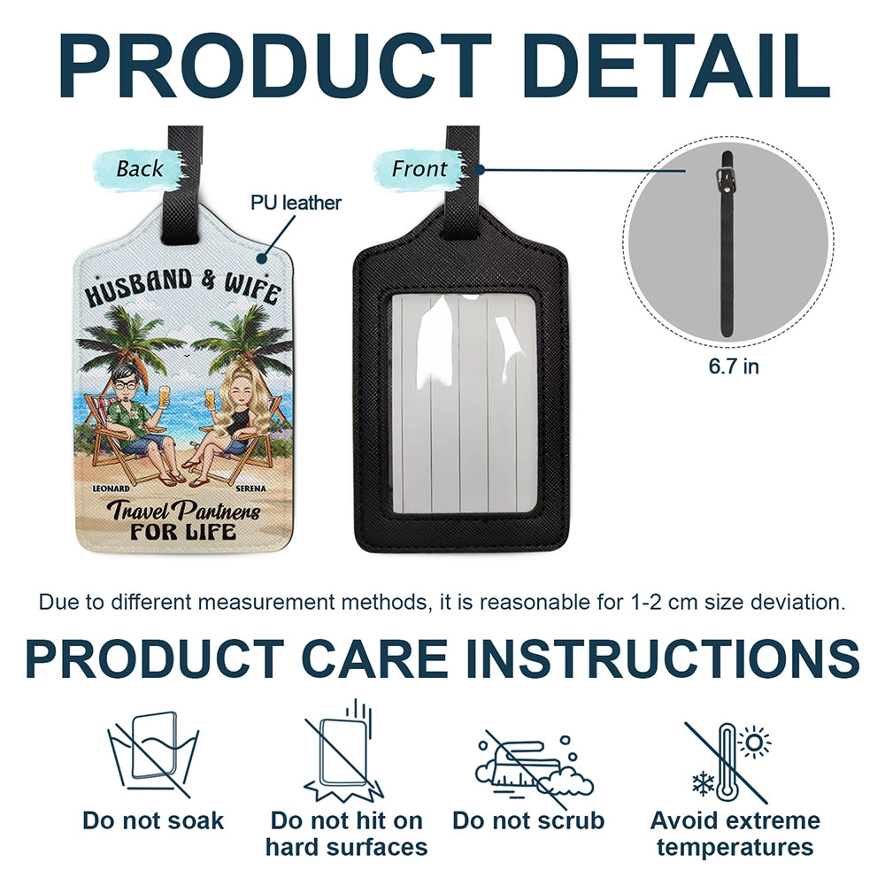 Travel Partners For Life - Personalized Luggage Tag