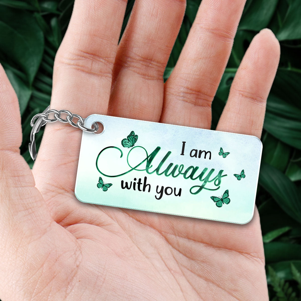 Forest Landscape Always With You Whole Family Memorial Remembrance Gift Personalized Acrylic Keychain
