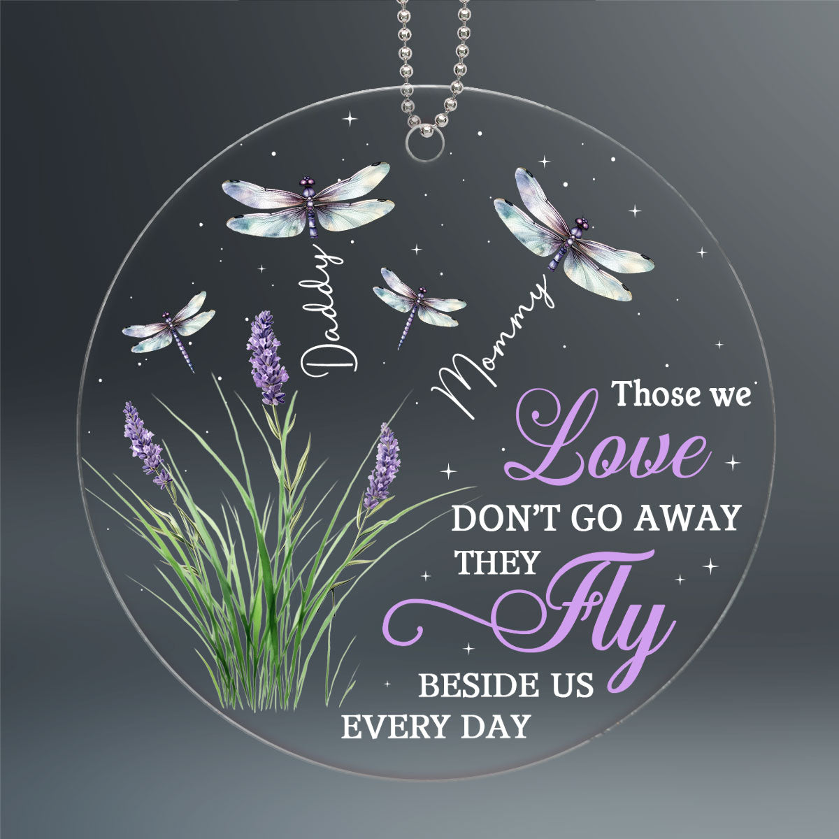 Dragonflies Memorial Keepsake Those We Love Personalized Acrylic Ornament