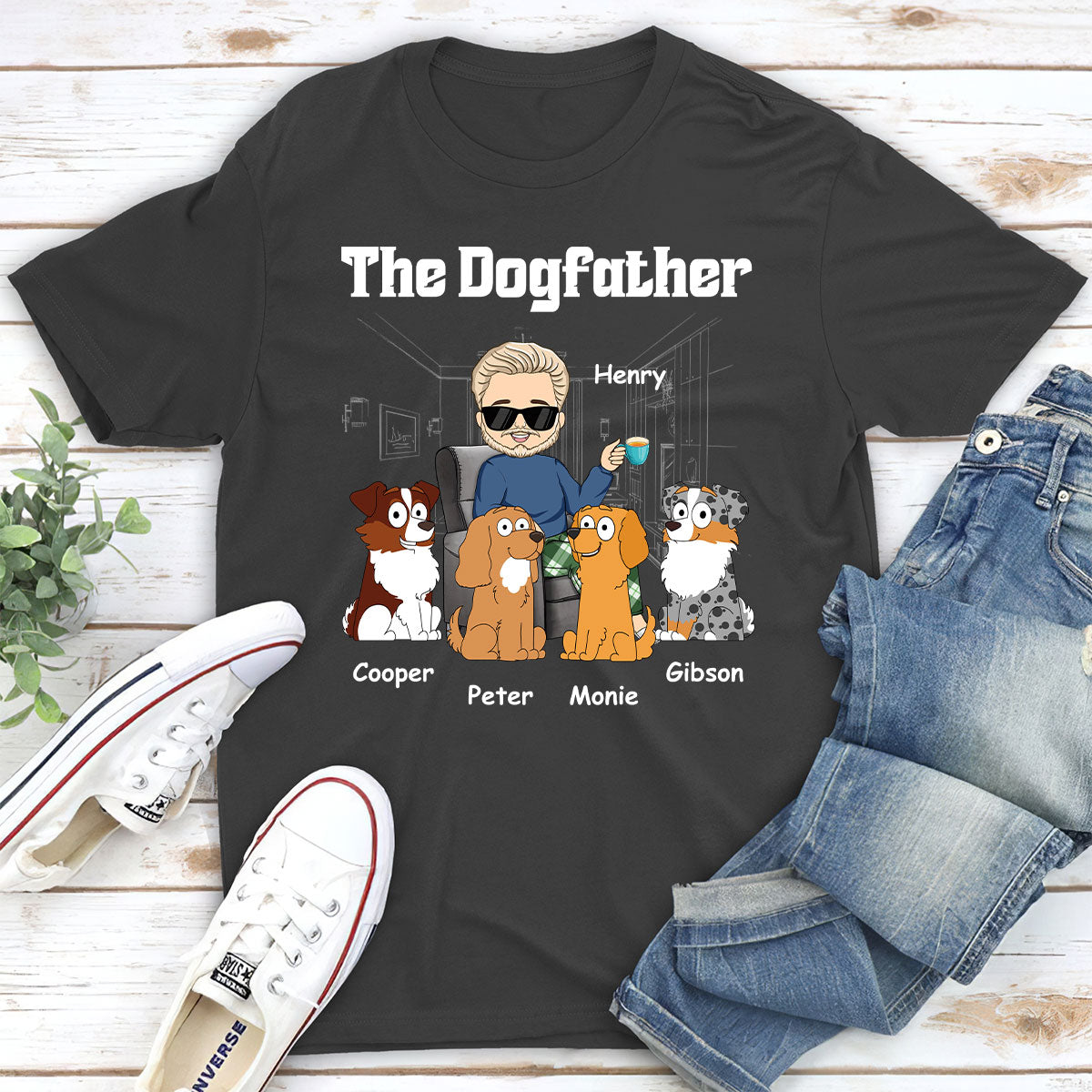 The Dog Mom Dad - Personalized Custom Unisex T-shirt