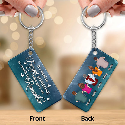 Galaxy Night Sky Always With You Whole Family Memorial Remembrance Gift Personalized Acrylic Keychain