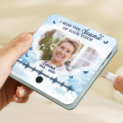 Miss The Sound Of Your Voice Memorial Photo Upload Voice Message Remembrance Keepsake Personalized Music Fridge Magnet