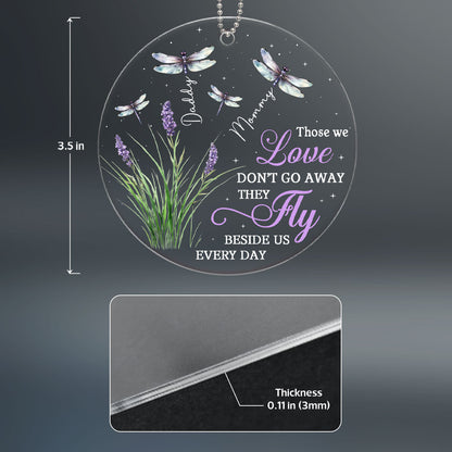 Dragonflies Memorial Keepsake Those We Love Personalized Acrylic Ornament