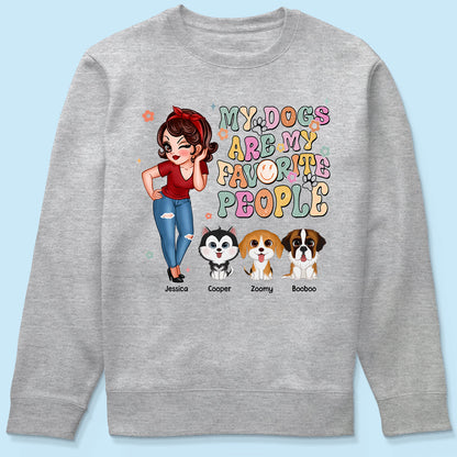 Dogs Are My Favorite People Vintage Style Personalized Shirt