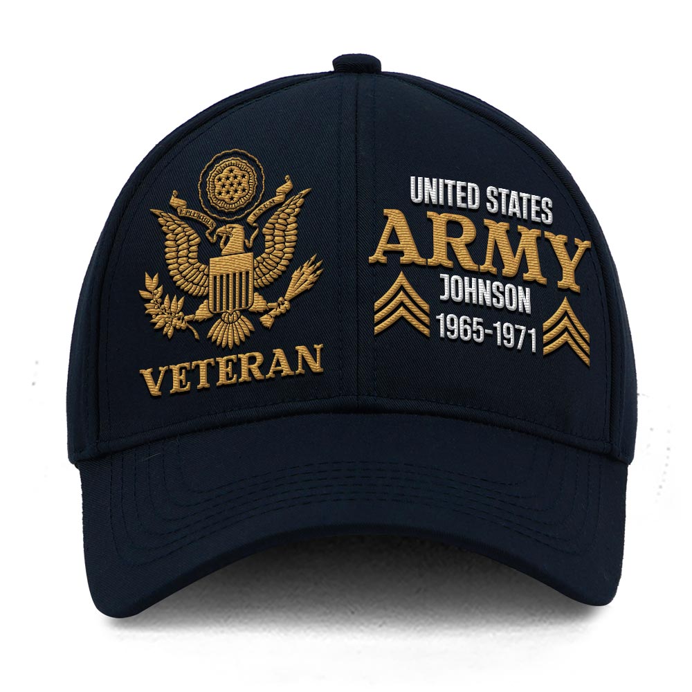 Veteran - US Veteran Proudly Served - Personalized Cap - The Next Custom Gift