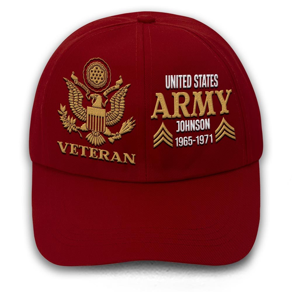 Veteran - US Veteran Proudly Served - Personalized Cap - The Next Custom Gift