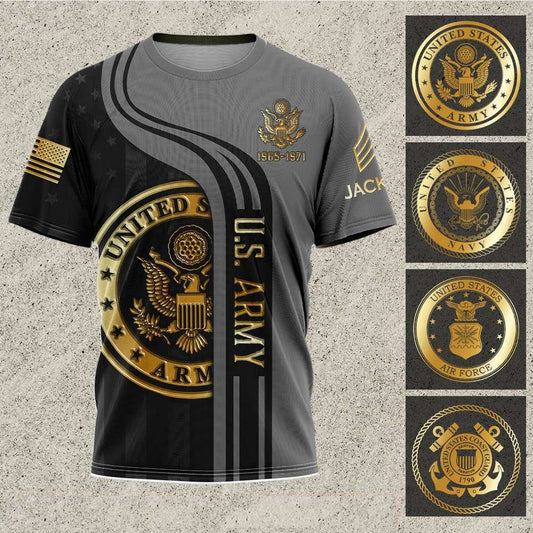 Veterans - Customized U.S Veteran Proudly Served - Personalized 3D Shirt (VT) - The Next Custom Gift