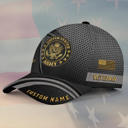 Veterans - Customized U.S Veteran Proudly Served - Personalized Cap (HN) - The Next Custom Gift