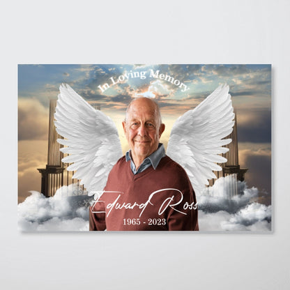 Gateway To Heaven Memorial Personalized Poster, Memorial Keepsake of Lost Loved Ones, Whispers from Heaven