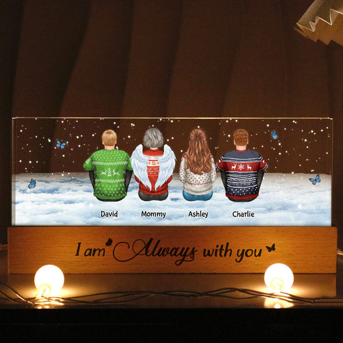 Always With You Memorial Butterfly Sky Personalized LED Night Light, Sympathy Gift For Loved Ones