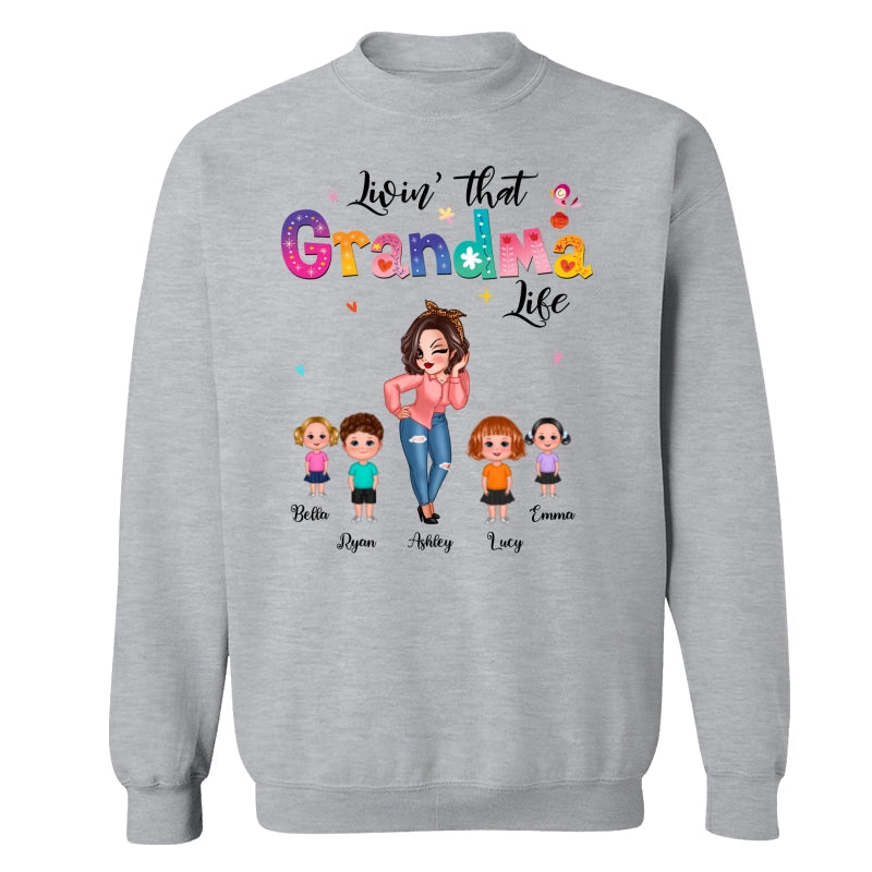 Livin‘ That Grandma Life Pretty Woman Gift For Grandma Personalized Shirt