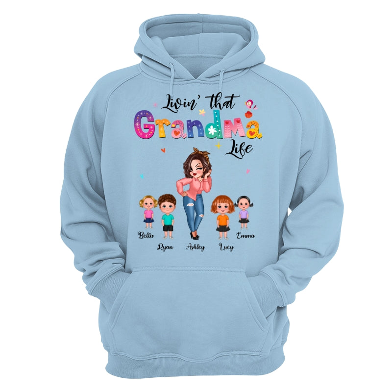 Livin‘ That Grandma Life Pretty Woman Gift For Grandma Personalized Shirt