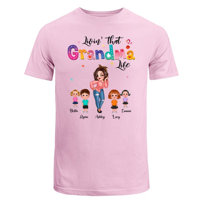 Livin‘ That Grandma Life Pretty Woman Gift For Grandma Personalized Shirt