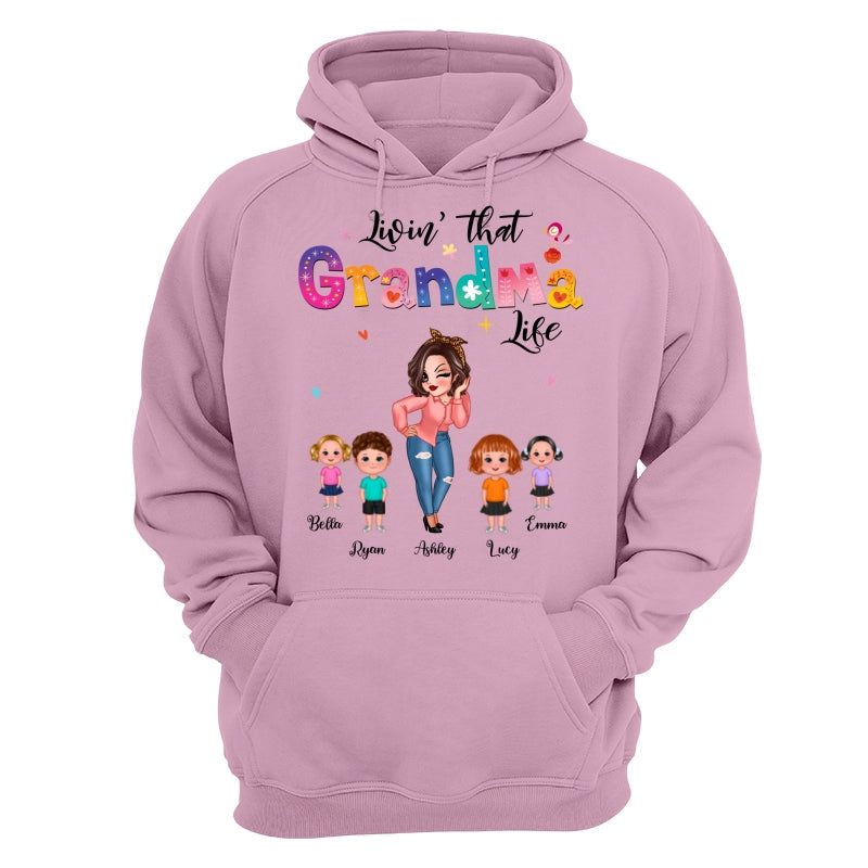 Livin‘ That Grandma Life Pretty Woman Gift For Grandma Personalized Shirt