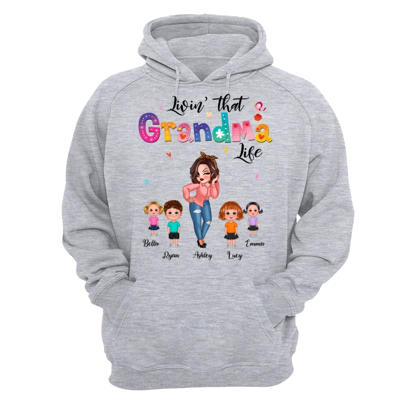 Livin‘ That Grandma Life Pretty Woman Gift For Grandma Personalized Shirt