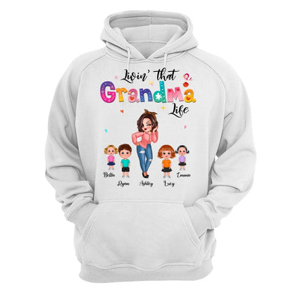 Livin‘ That Grandma Life Pretty Woman Gift For Grandma Personalized Shirt