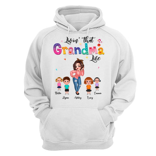 Livin‘ That Grandma Life Pretty Woman Gift For Grandma Personalized Shirt