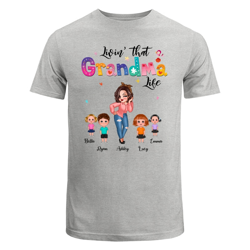 Livin‘ That Grandma Life Pretty Woman Gift For Grandma Personalized Shirt