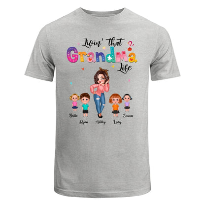 Livin‘ That Grandma Life Pretty Woman Gift For Grandma Personalized Shirt