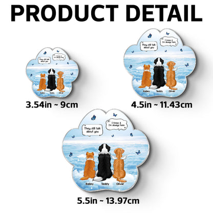 Pet Memorial I Miss You Back View Personalized Acrylic Fridge Magnet, Memorial Gift, Remembrance Gift For Dog Lover