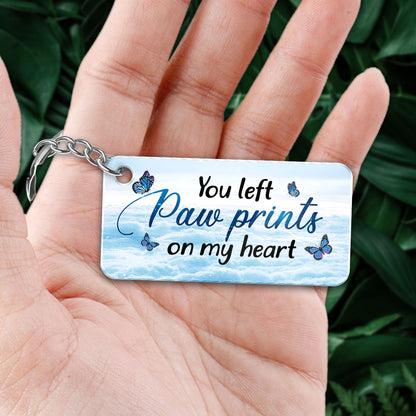 Peeking Dogs Cats Pet Memorial Remembrance Gift Personalized Acrylic Keychain