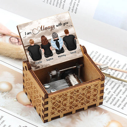 Always With You Sky Family Members, Memorial Personalized Music Box, Sympathy Gift