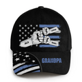 Grandpa Fist Bump Nation Flag Personalized Classic Cap