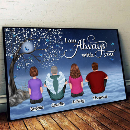 Blossom Tree Always With You Butterflies Whole Family Memorial Gift Remembrance Sympathy Keepsake Personalized Poster