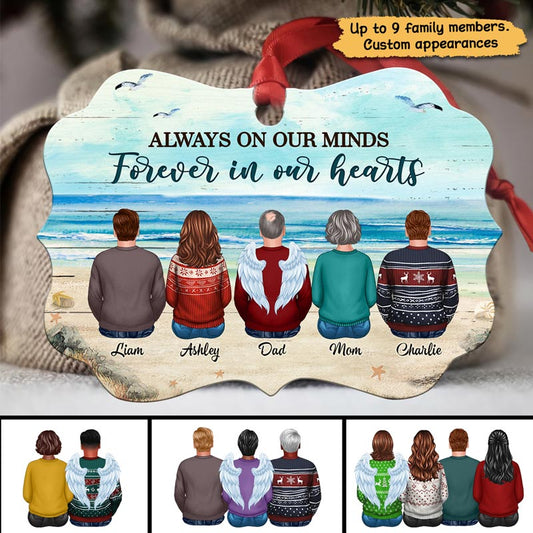 Family Heaven I Am Always With You Memorial Personalized Christmas Ornament