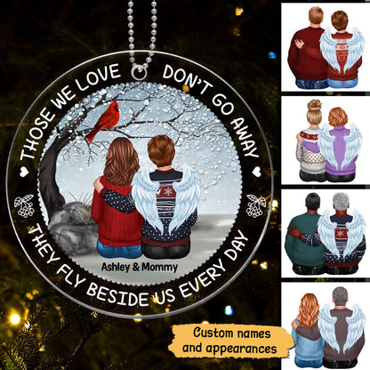 Those We Love Don‘t Go Away Family Memorial Personalized Acrylic Ornament