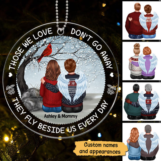 Those We Love Don‘t Go Away Family Memorial Personalized Acrylic Ornament