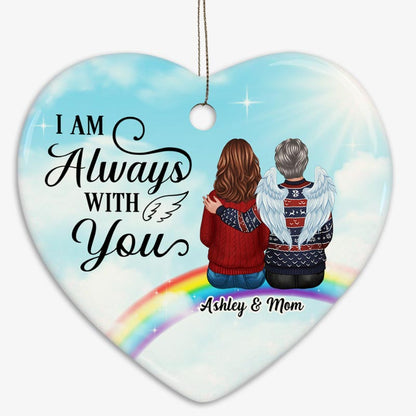 Rainbow Memorial Family Sitting Remembrance Personalized Heart Ornament