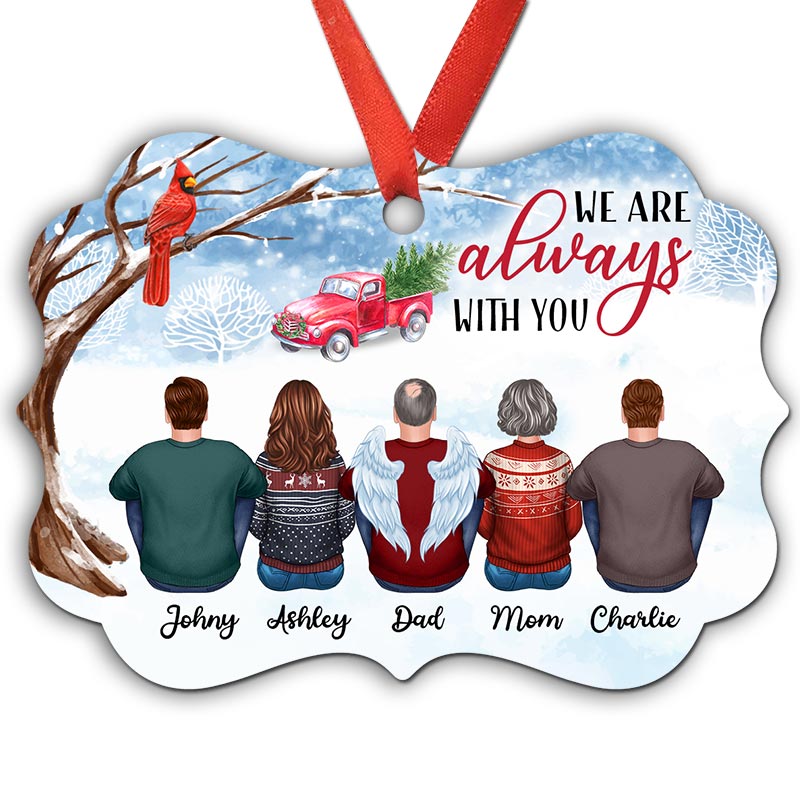 Always With You Family Memorial Personalized Christmas Ornament