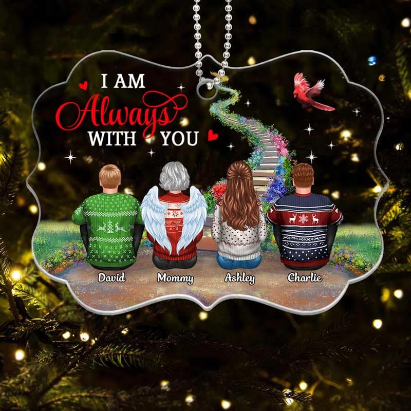 Memorial Heaven Stairway Personalized Christmas Acrylic Ornament