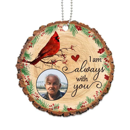 Holly Branch Memorial Personalized Wooden Ornament