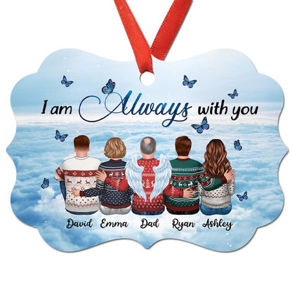 Always With You Sky Family Memorial Personalized Christmas Ornament
