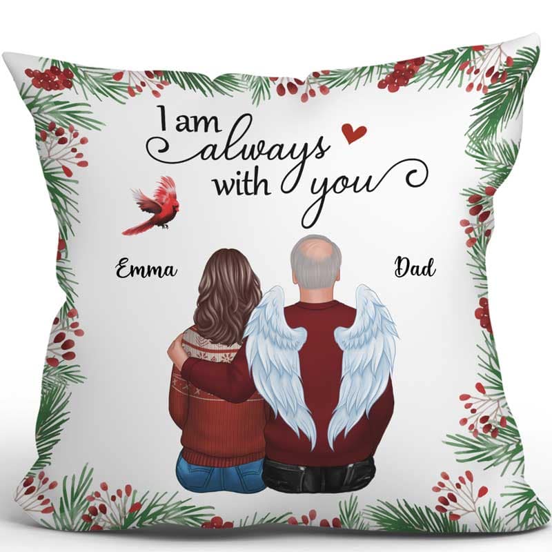 Holly Branch Memorial Personalized Pillow (Insert Included)
