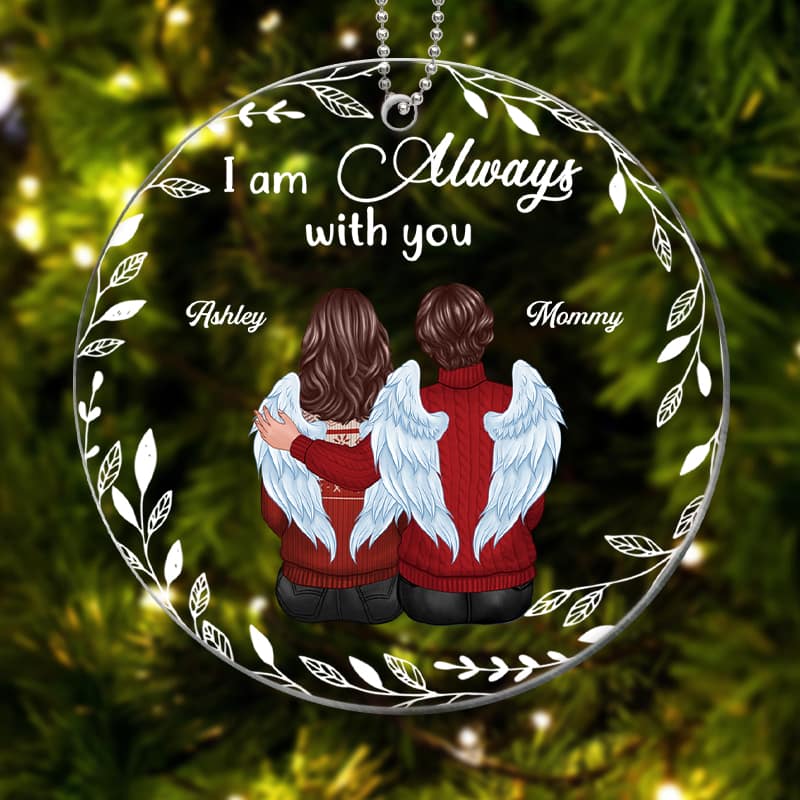 Christmas White Wreath Memorial Personalized Acrylic Ornament