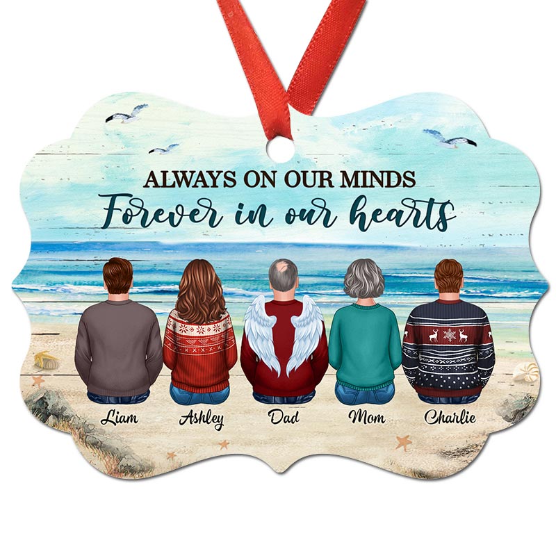 Family Heaven I Am Always With You Memorial Personalized Christmas Ornament