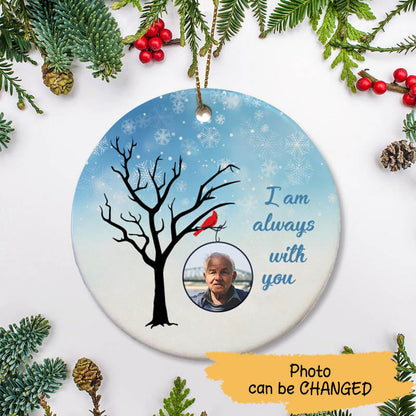 I Am Always With You Photo Personalized Circle Ornament