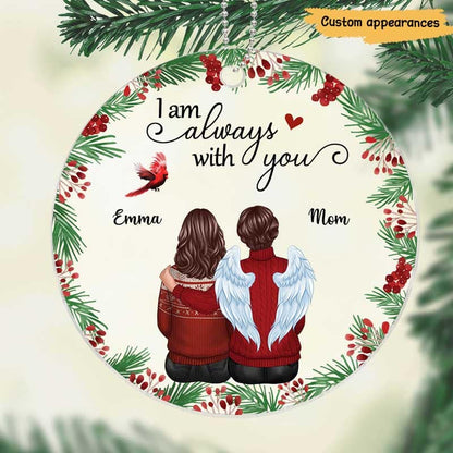 Holly Branch Memorial Personalized Christmas Acrylic Ornament