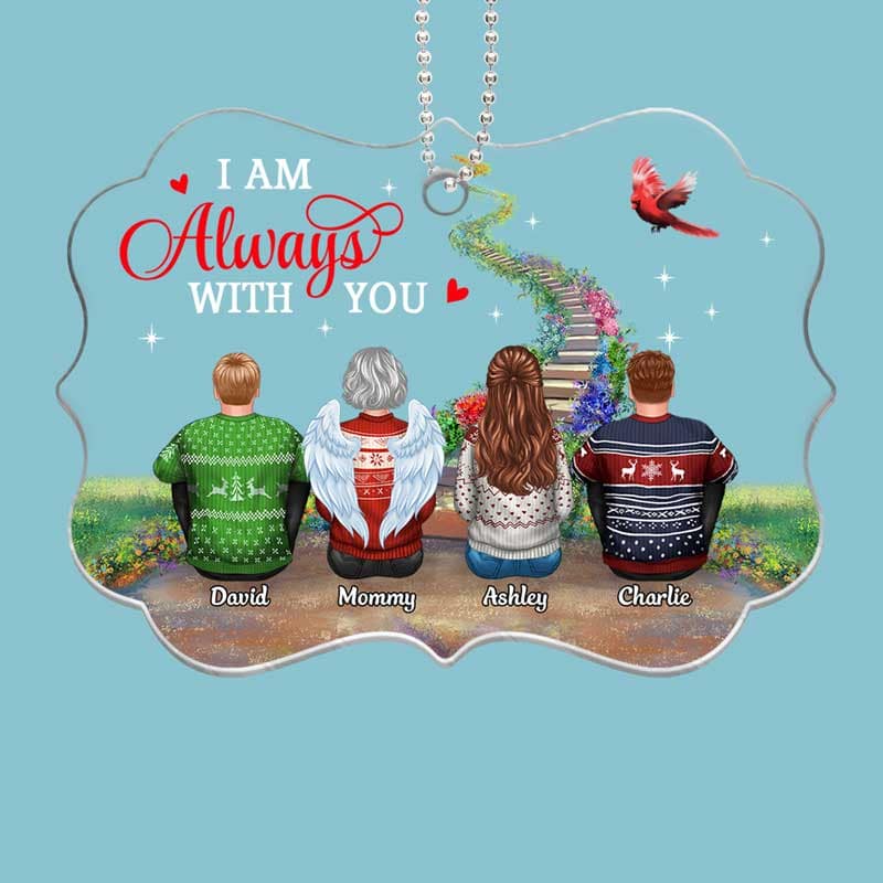 Memorial Heaven Stairway Personalized Christmas Acrylic Ornament